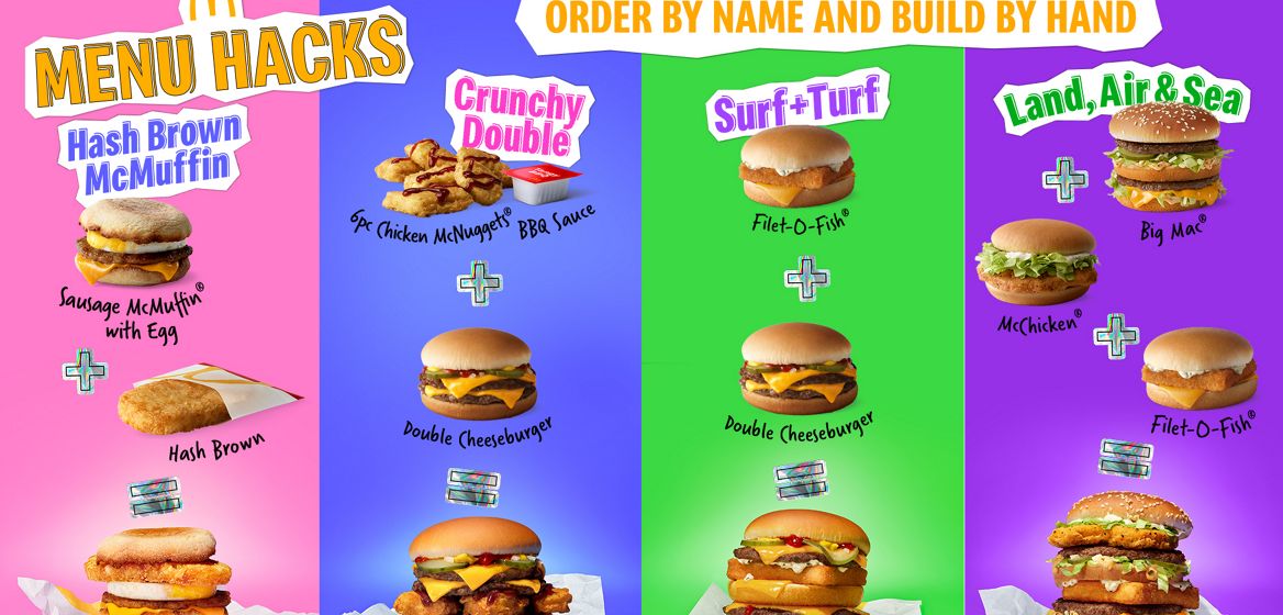 Mcdonalds food deals menu